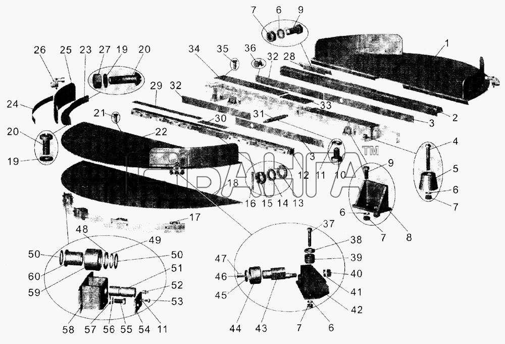 АМАЗ МАЗ-103 (2005) Схема Установка гибких сочленений-22 banga.ua
